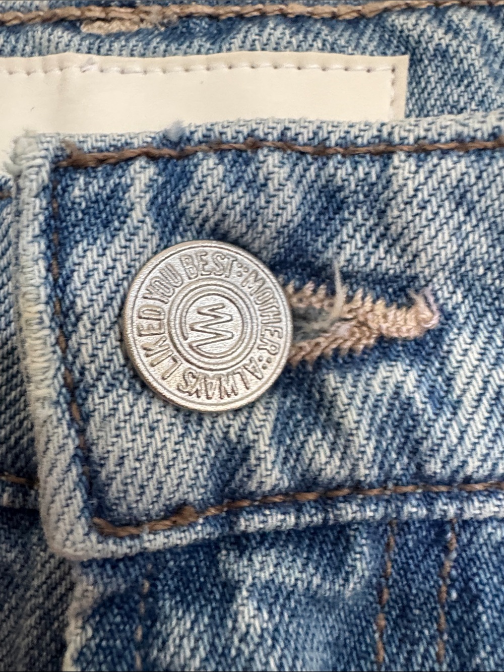 MOTHER Light Blue Relaxed Straight-Leg Jeans - Picture 2 of 12